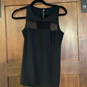 90 Degree By Reflex Black Mesh Yoke Athletic Tank